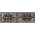 Art Carpet 2 X 8 Ft. Kensington Collection Patchwork Woven Area Rug, Black 841864103950